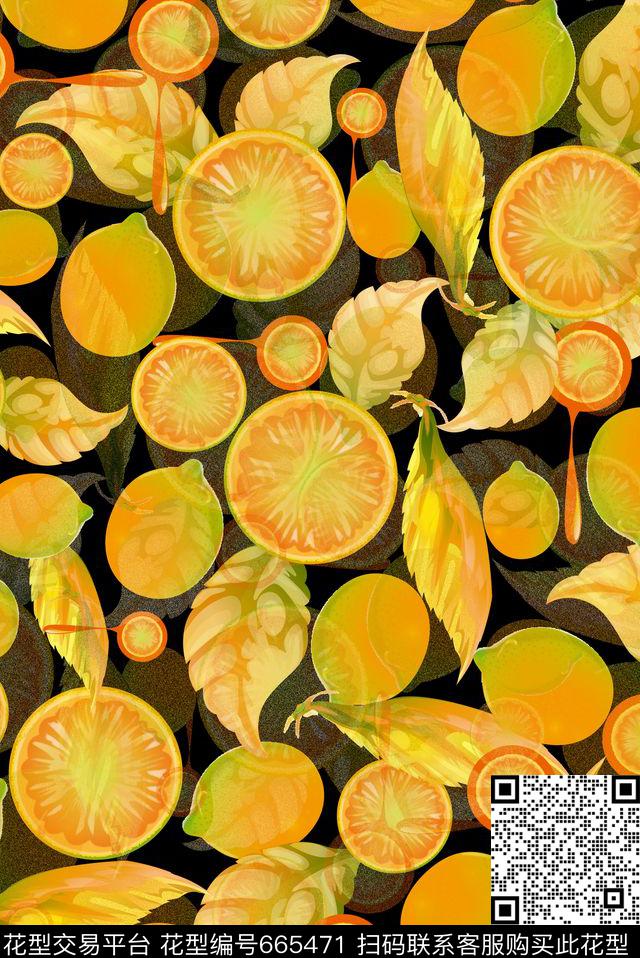 手绘热带棕榈叶数码印花华亿平台下载（图片编号: 665471） - 瓦栏（Walan）