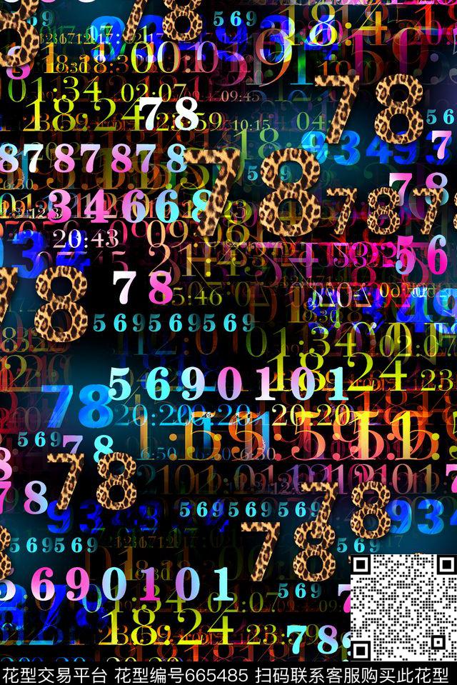 数字动物纹抽象数码印花华亿平台下载（图片编号: 665485） - 瓦栏（Walan）