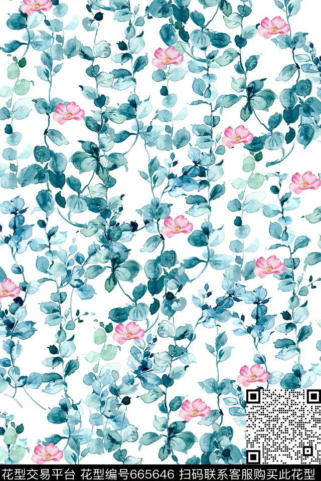 植物花鸟花卉数码印花华亿平台下载（图片编号: 665646） - 瓦栏（Walan）