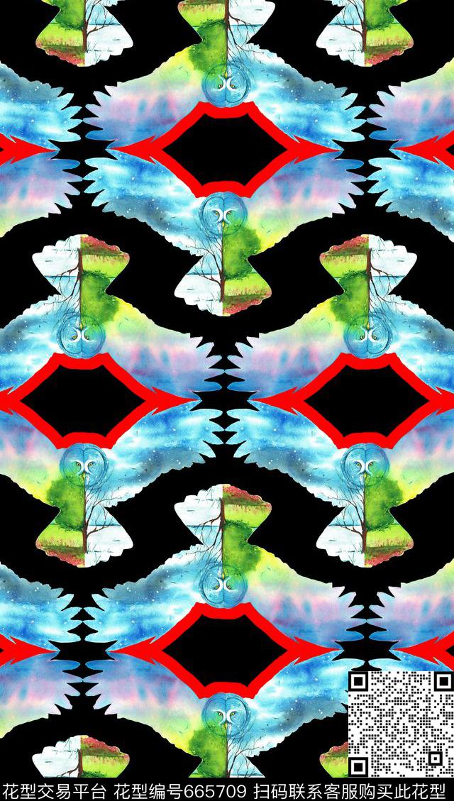 猫头鹰嘴唇自然数码印花华亿平台下载（图片编号: 665709） - 瓦栏（Walan）