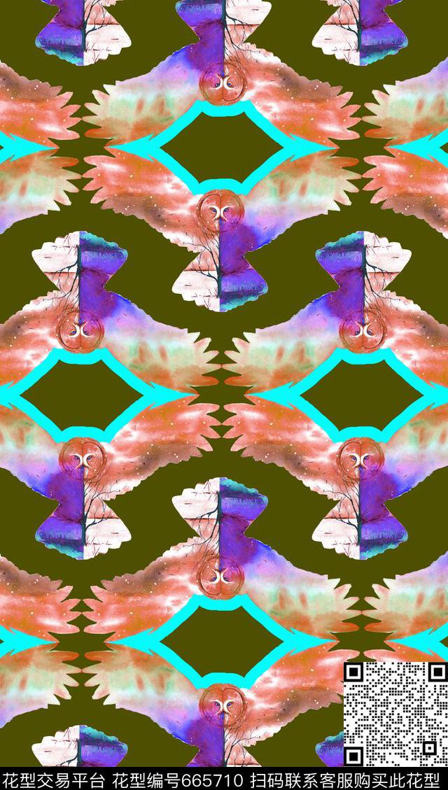 猫头鹰嘴唇自然数码印花华亿平台下载（图片编号: 665710） - 瓦栏（Walan）