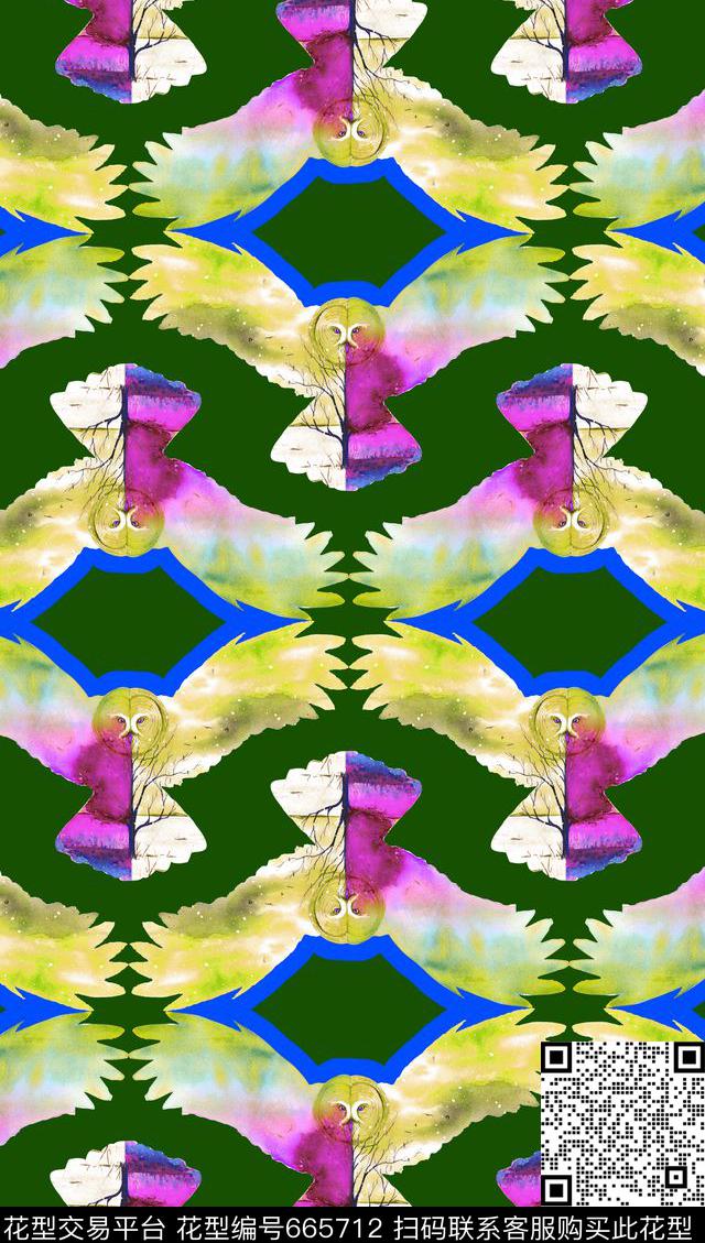 猫头鹰嘴唇自然数码印花华亿平台下载（图片编号: 665712） - 瓦栏（Walan）