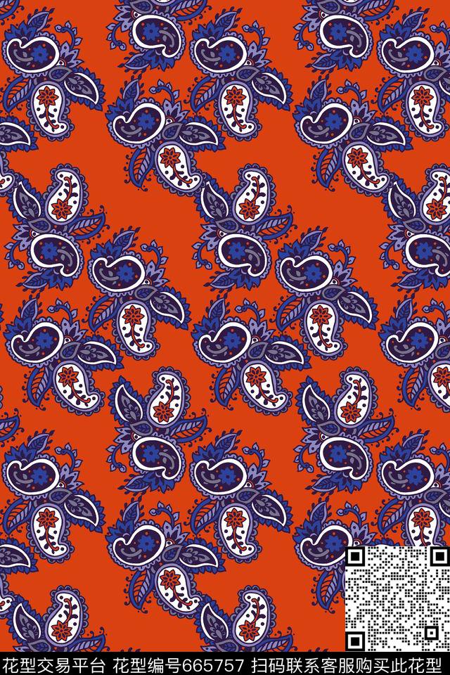 佩斯利民族风男装传统印花华亿平台下载（图片编号: 665757） - 瓦栏（Walan）