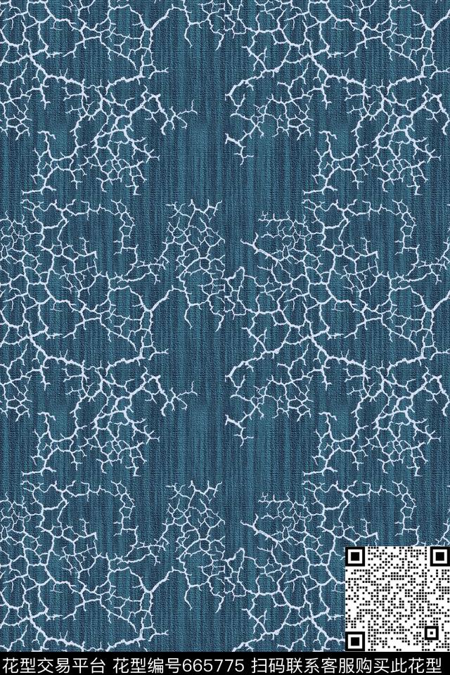肌理图案牛仔布纹根系数码印花华亿平台下载（图片编号: 665775） - 瓦栏（Walan）