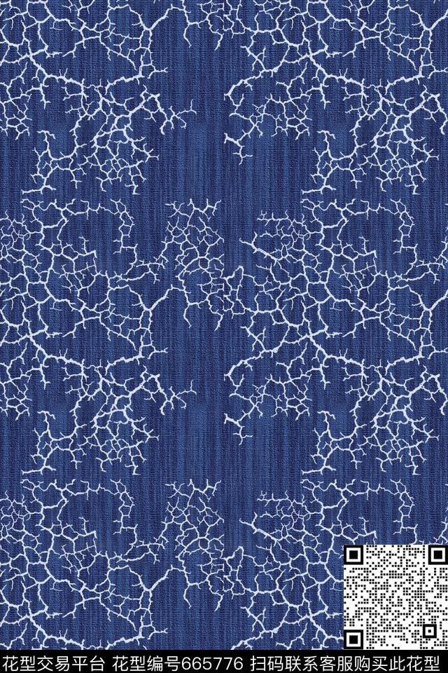 肌理图案牛仔布纹根系数码印花华亿平台下载（图片编号: 665776） - 瓦栏（Walan）