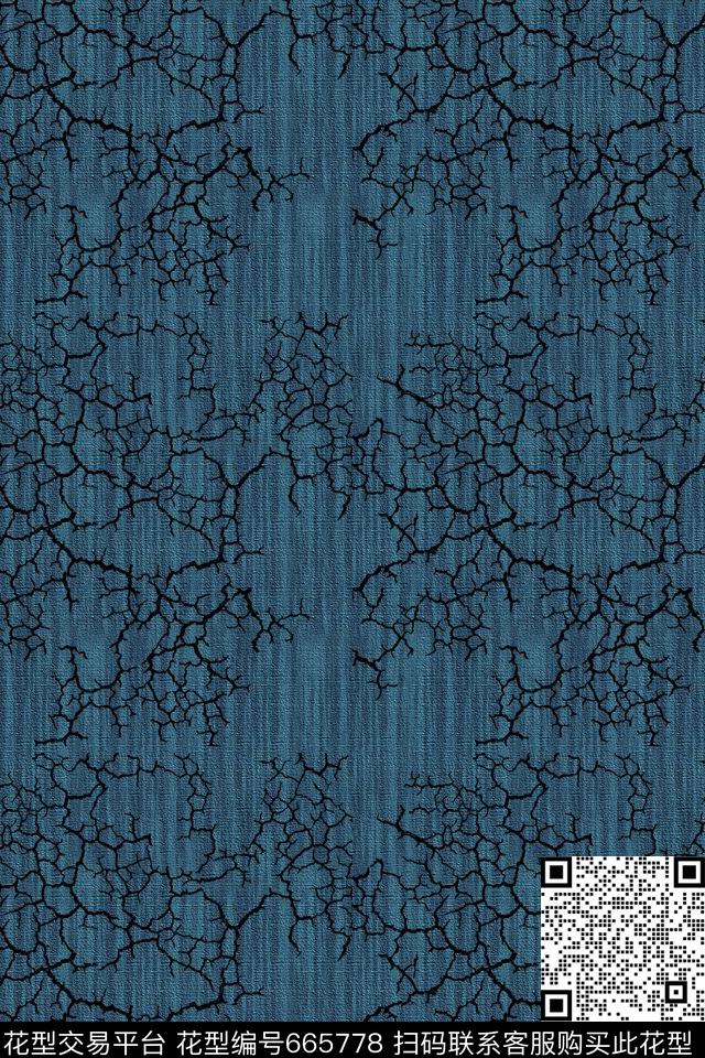 肌理图案牛仔布纹根系数码印花华亿平台下载（图片编号: 665778） - 瓦栏（Walan）