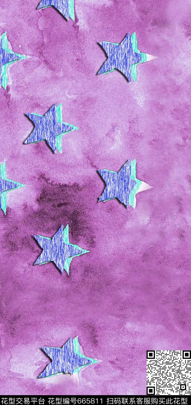 星星大海水纹数码印花华亿平台下载（图片编号: 665811） - 瓦栏（Walan）