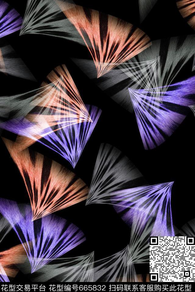 抽象纹理时尚男女服装数码印花华亿平台下载（图片编号: 665832） - 瓦栏（Walan）