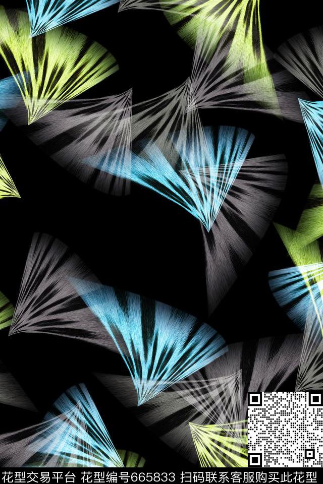 抽象纹理时尚男女服装数码印花华亿平台下载（图片编号: 665833） - 瓦栏（Walan）