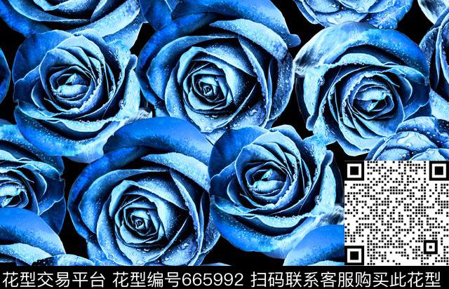 花朵大花玫瑰数码印花华亿平台下载（图片编号: 665992） - 瓦栏（Walan）