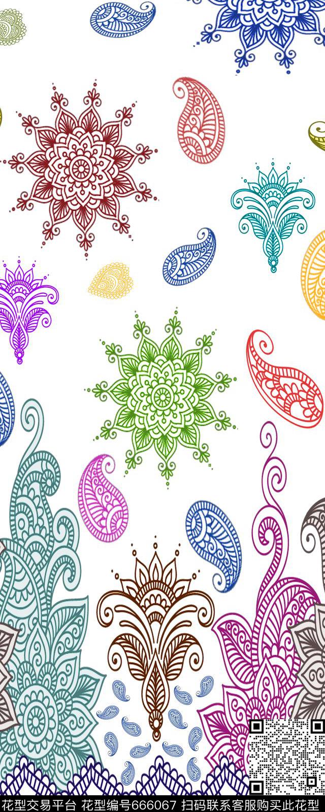 女装民族风水墨佩里斯传统印花华亿平台下载（图片编号: 666067） - 瓦栏（Walan）