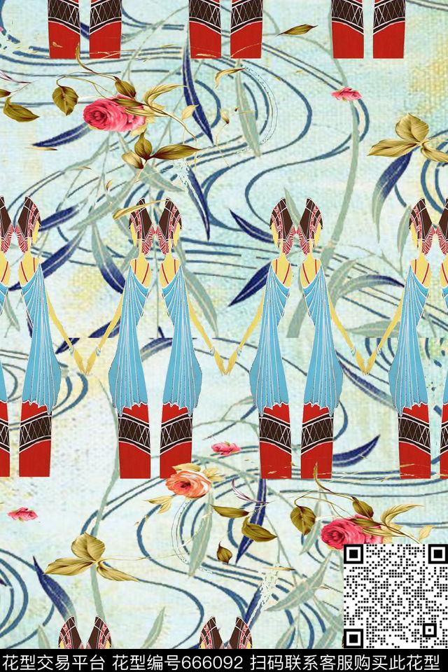 装饰画花卉数码印花华亿平台下载（图片编号: 666092） - 瓦栏（Walan）