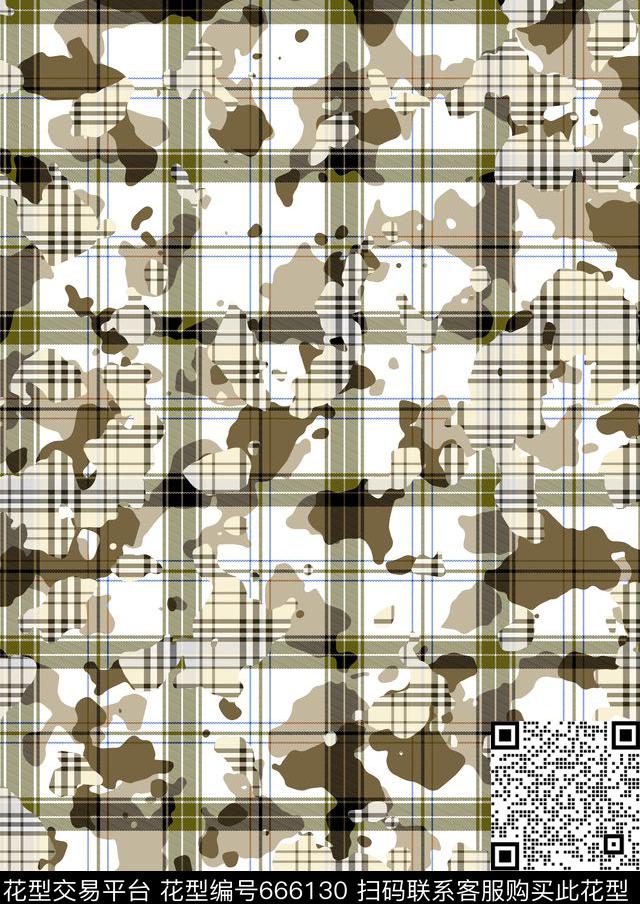 迷彩肌理条纹格子传统印花华亿平台下载（图片编号: 666130） - 瓦栏（Walan）
