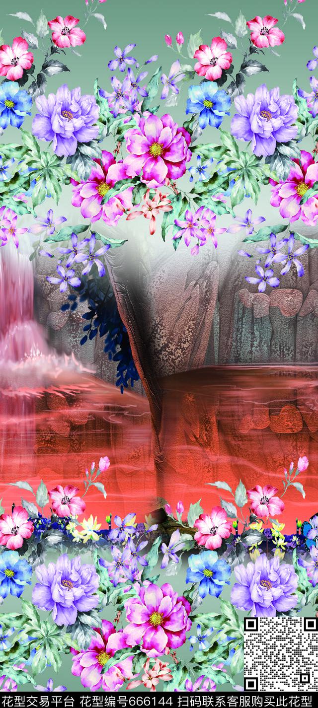 淑女大牌风莫妮卡-定位华亿平台传统印花华亿平台下载（图片编号: 666144） - 瓦栏（Walan）