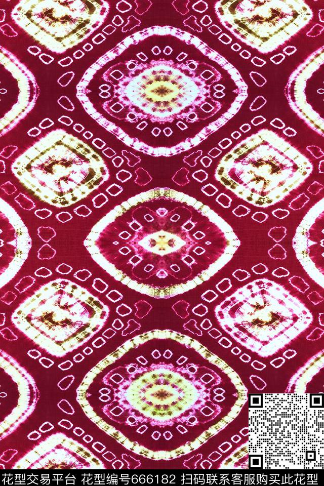 扎染华亿平台肌理抽象传统印花华亿平台下载（图片编号: 666182） - 瓦栏（Walan）