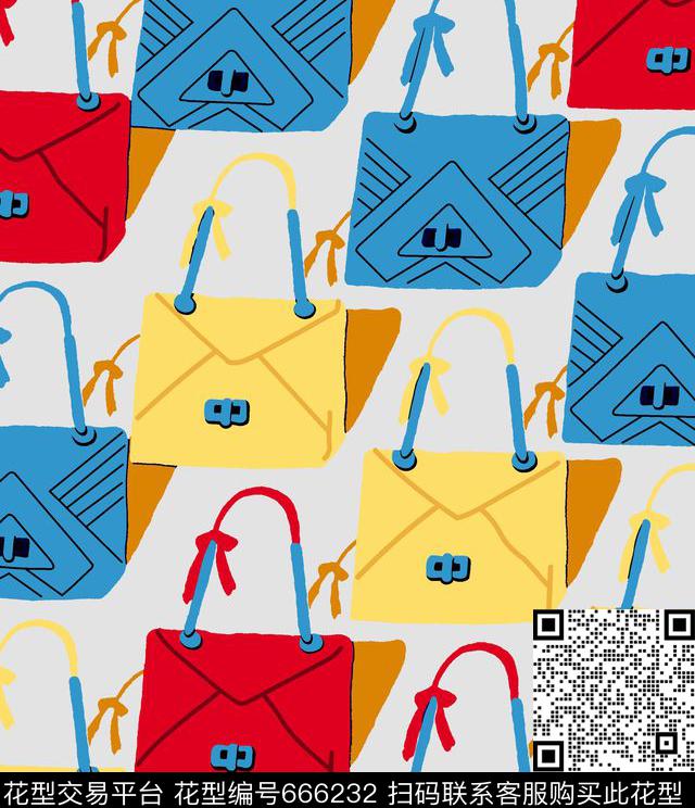 时尚手提包传统印花华亿平台下载（图片编号: 666232） - 瓦栏（Walan）