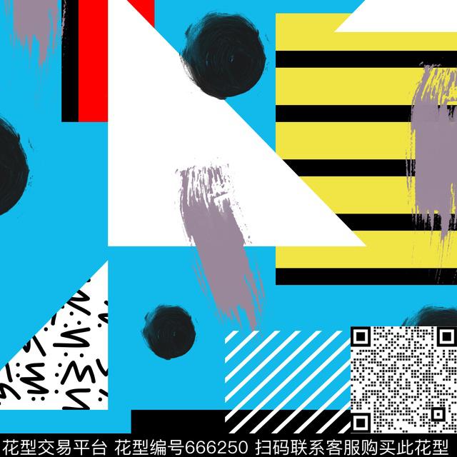 解构圆圈波点传统印花华亿平台下载（图片编号: 666250） - 瓦栏（Walan）