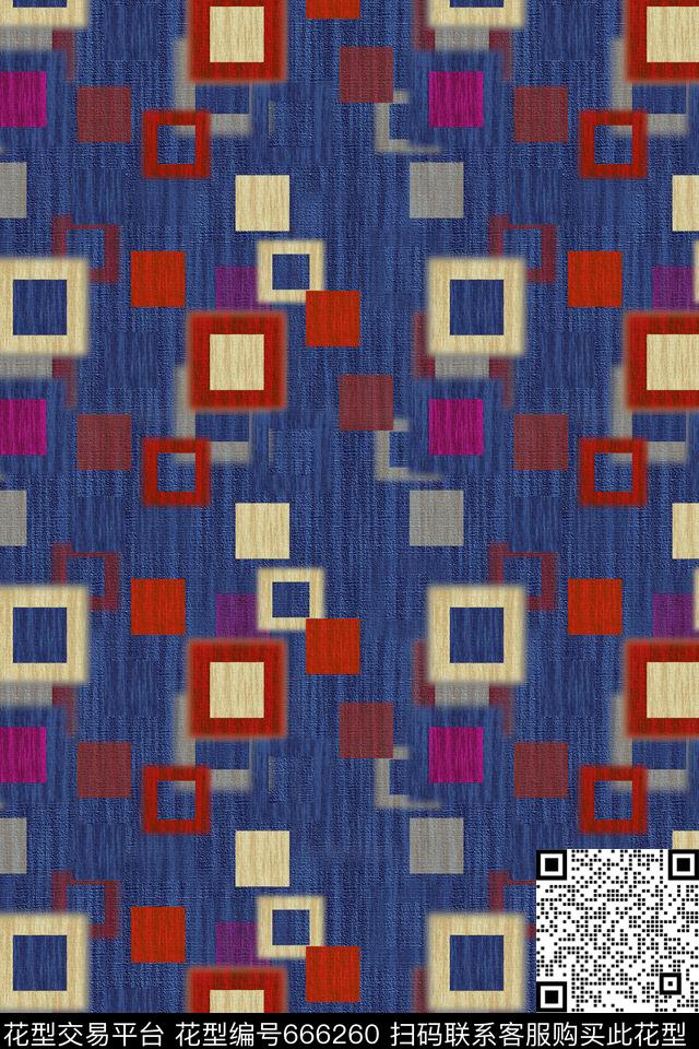 方格男士泳装几何拼贴数码印花华亿平台下载（图片编号: 666260） - 瓦栏（Walan）
