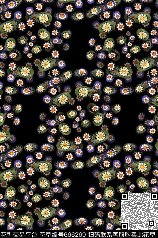 男士泳装圆圈组合石头手绘花纹数码印花华亿平台下载（图片编号: 666269） - 瓦栏（Walan）