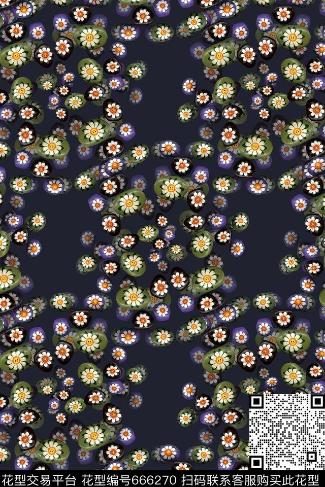 男士泳装圆圈组合石头手绘花纹数码印花华亿平台下载（图片编号: 666270） - 瓦栏（Walan）