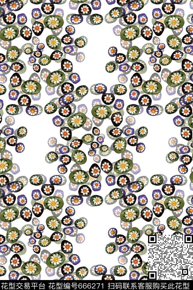 男士泳装圆圈组合石头手绘花纹数码印花华亿平台下载（图片编号: 666271） - 瓦栏（Walan）