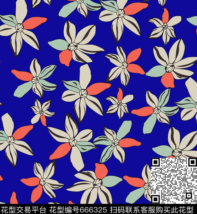 花卉泳装简洁传统印花华亿平台下载（图片编号: 666325） - 瓦栏（Walan）