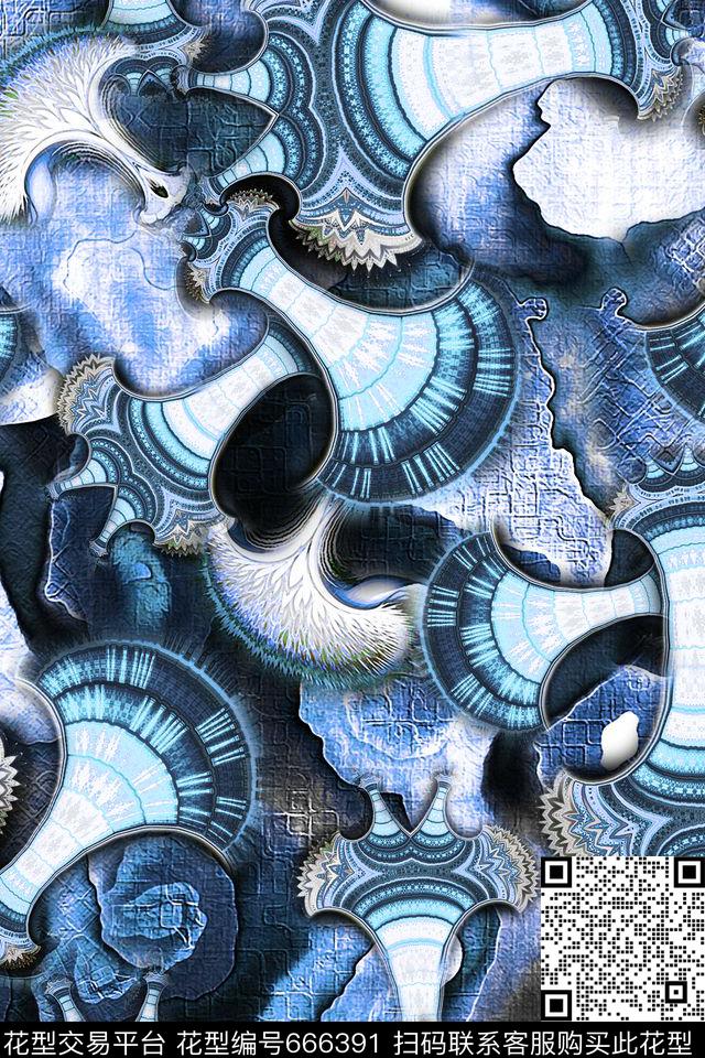 复古民族风部落数码印花华亿平台下载（图片编号: 666391） - 瓦栏（Walan）