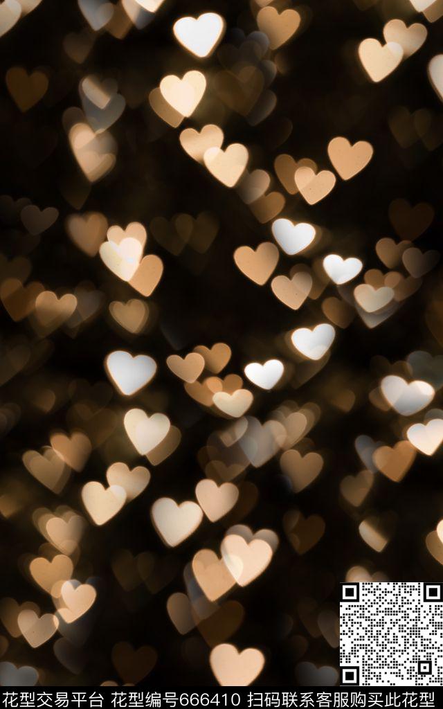几何爱心光斑数码印花华亿平台下载（图片编号: 666410） - 瓦栏（Walan）