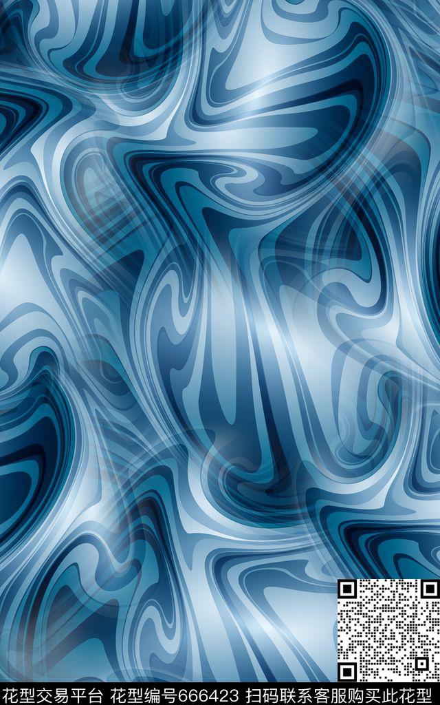 分形花纹理肌理数码印花华亿平台下载（图片编号: 666423） - 瓦栏（Walan）