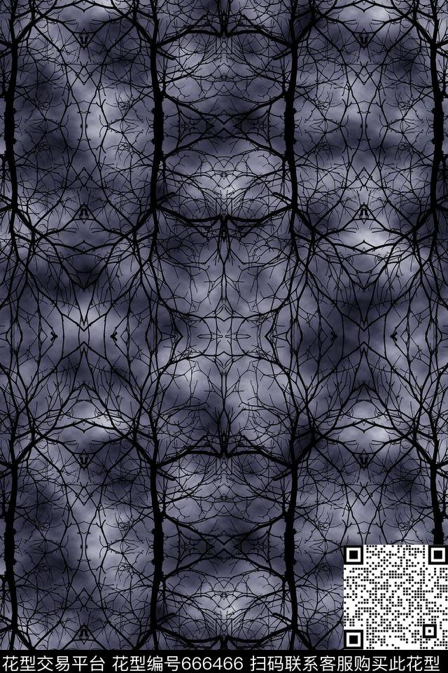 男装抽象纹理数码印花华亿平台下载（图片编号: 666466） - 瓦栏（Walan）