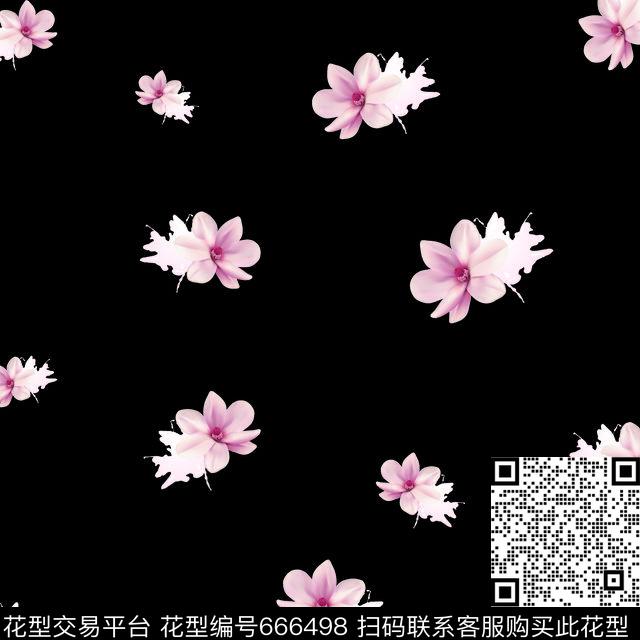 花瓣桃花小碎花数码印花华亿平台下载（图片编号: 666498） - 瓦栏（Walan）