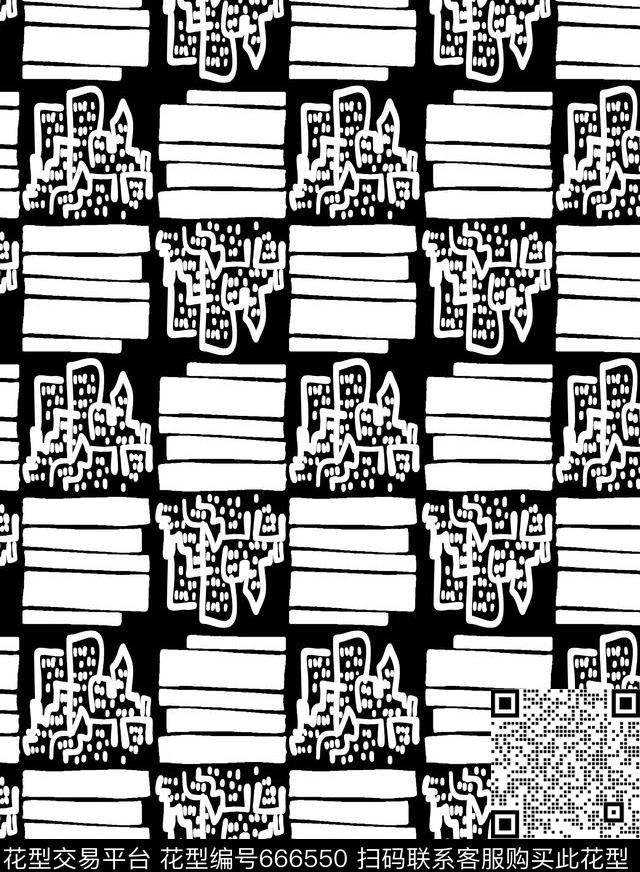 建筑条纹格子传统印花华亿平台下载（图片编号: 666550） - 瓦栏（Walan）