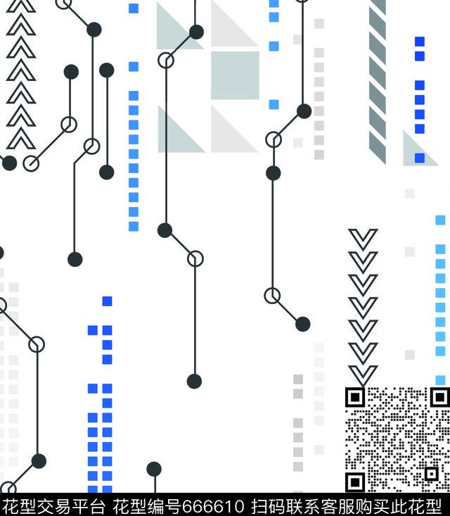 2017年女装新几何牡丹花朵数码印花华亿平台下载（图片编号: 666610） - 瓦栏（Walan）