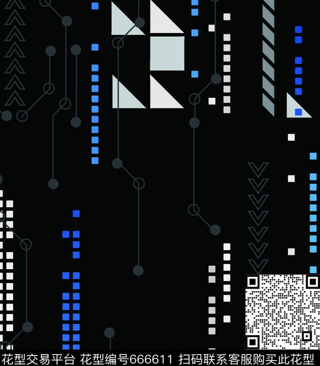 2017年女装新几何牡丹花朵数码印花华亿平台下载（图片编号: 666611） - 瓦栏（Walan）