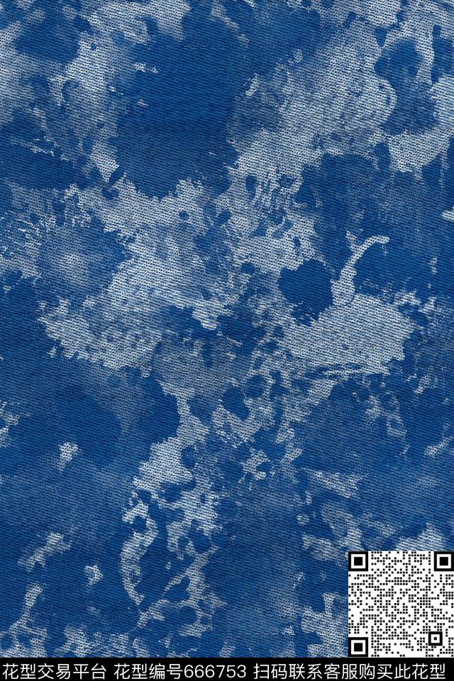 牛仔布布纹水洗数码印花华亿平台下载（图片编号: 666753） - 瓦栏（Walan）