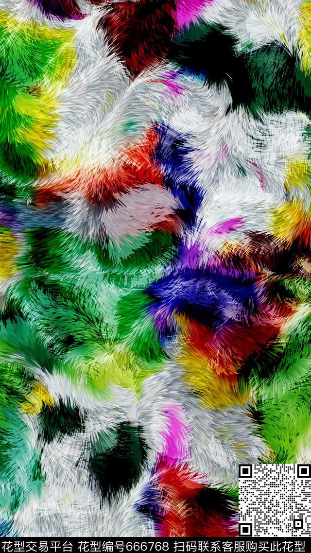 秋冬羽绒服肌理数码印花华亿平台下载（图片编号: 666768） - 瓦栏（Walan）