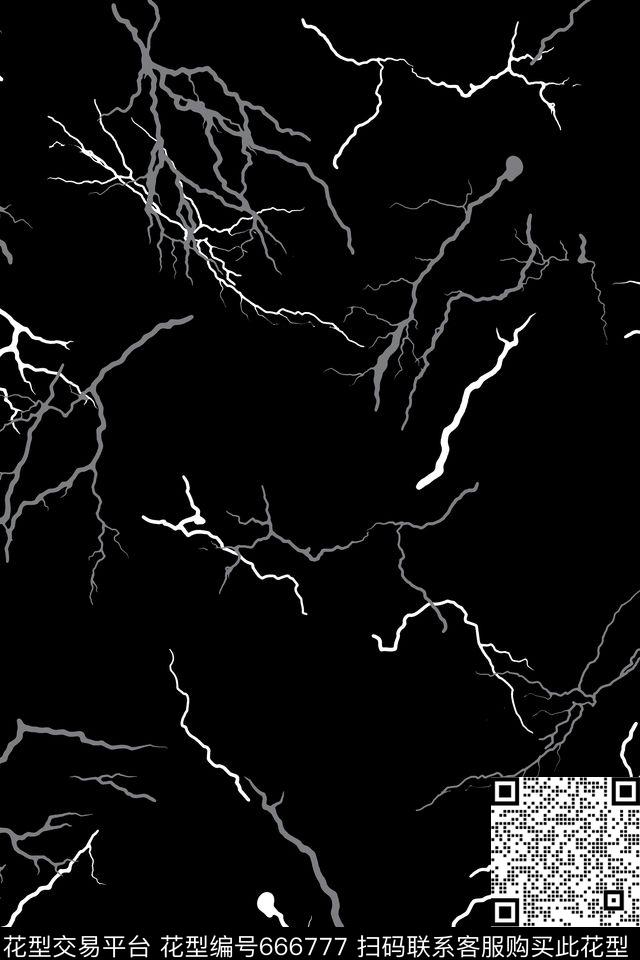 闪电线条衬衫传统印花华亿平台下载（图片编号: 666777） - 瓦栏（Walan）