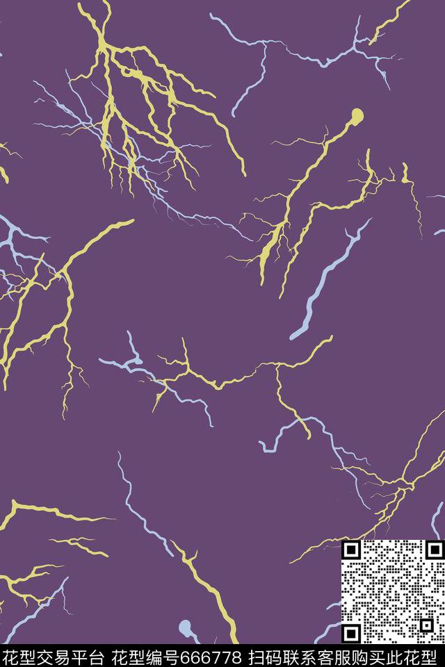 闪电线条衬衫传统印花华亿平台下载（图片编号: 666778） - 瓦栏（Walan）