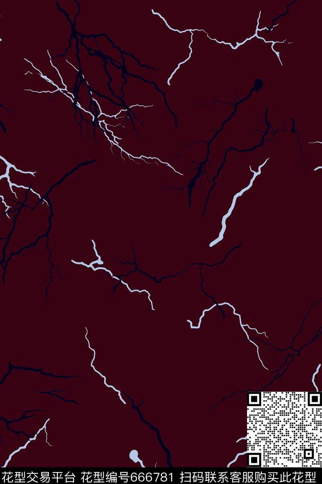 闪电线条衬衫传统印花华亿平台下载（图片编号: 666781） - 瓦栏（Walan）