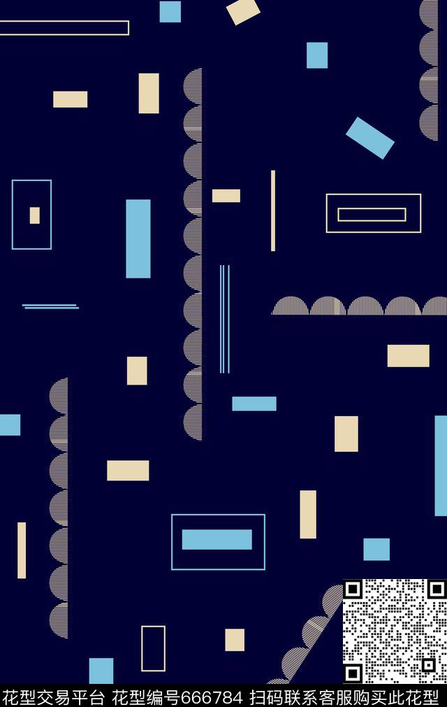 几何商务衬衫传统印花华亿平台下载（图片编号: 666784） - 瓦栏（Walan）