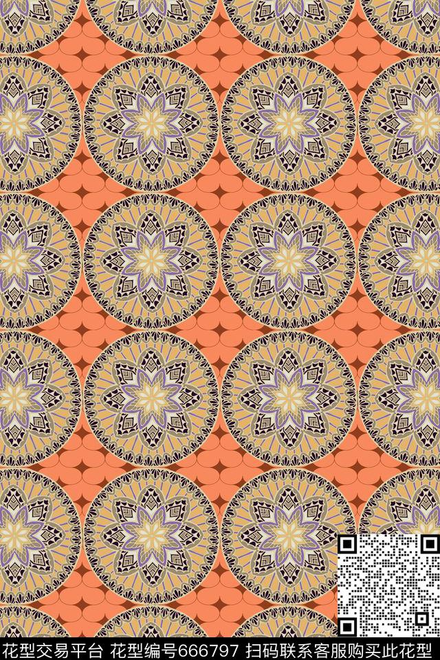 民族风南美风情巴西传统印花华亿平台下载（图片编号: 666797） - 瓦栏（Walan）