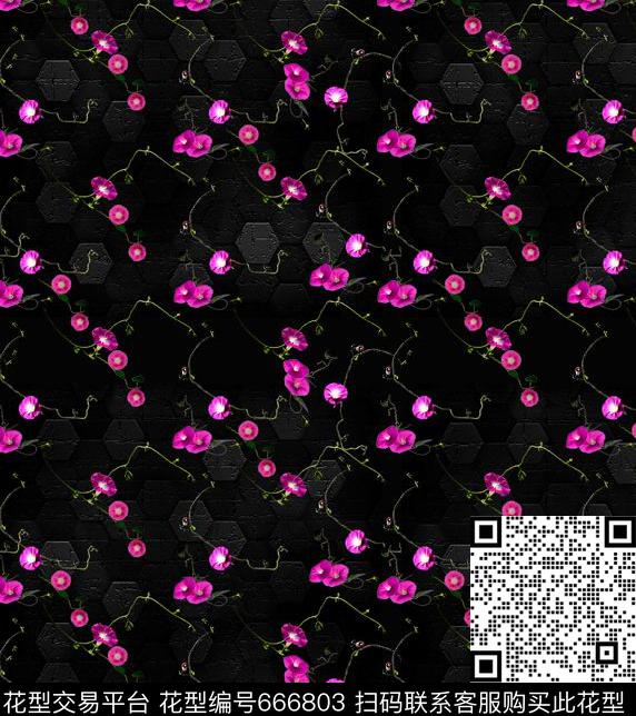 乱花花卉小碎花数码印花华亿平台下载（图片编号: 666803） - 瓦栏（Walan）