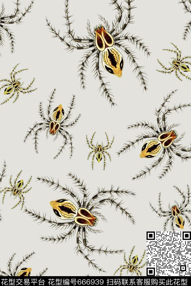 昆虫植物趣味传统印花华亿平台下载（图片编号: 666939） - 瓦栏（Walan）