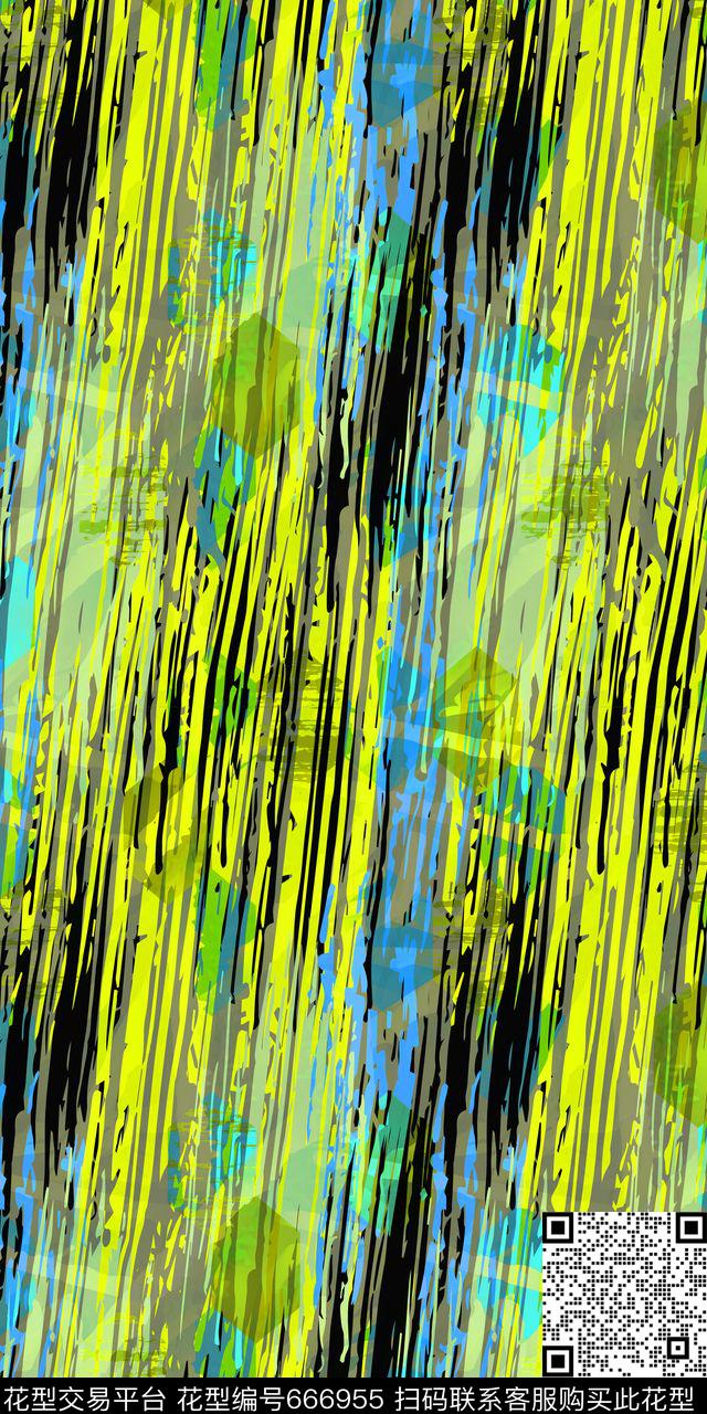 荧光条纹迷彩数码印花华亿平台下载（图片编号: 666955） - 瓦栏（Walan）