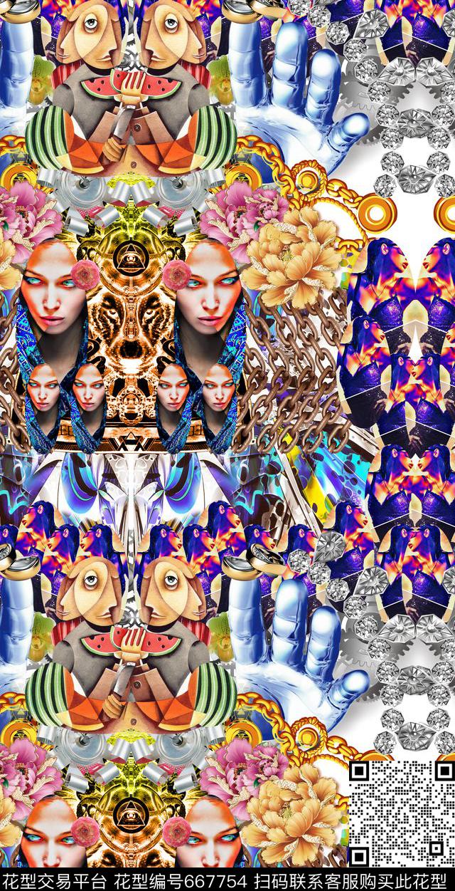 莫妮卡-女装华亿平台数码印花华亿平台下载（图片编号: 667754） - 瓦栏（Walan）