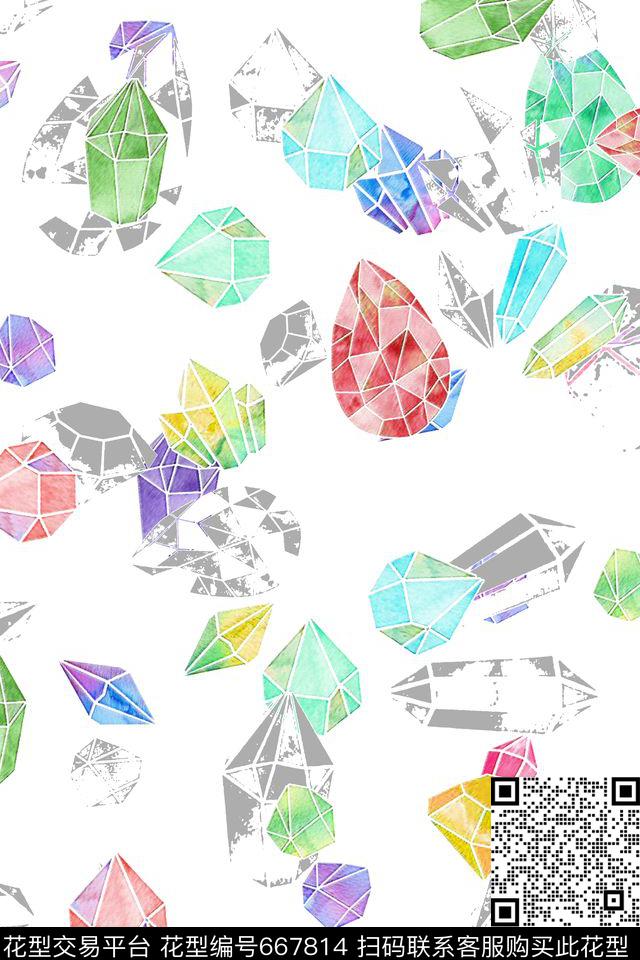 趣味晶体钻石数码印花华亿平台下载（图片编号: 667814） - 瓦栏（Walan）