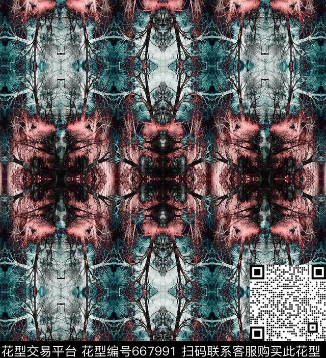 抽象泳装男装数码印花华亿平台下载（图片编号: 667991） - 瓦栏（Walan）