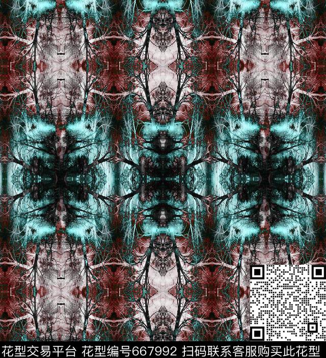 抽象泳装男装数码印花华亿平台下载（图片编号: 667992） - 瓦栏（Walan）