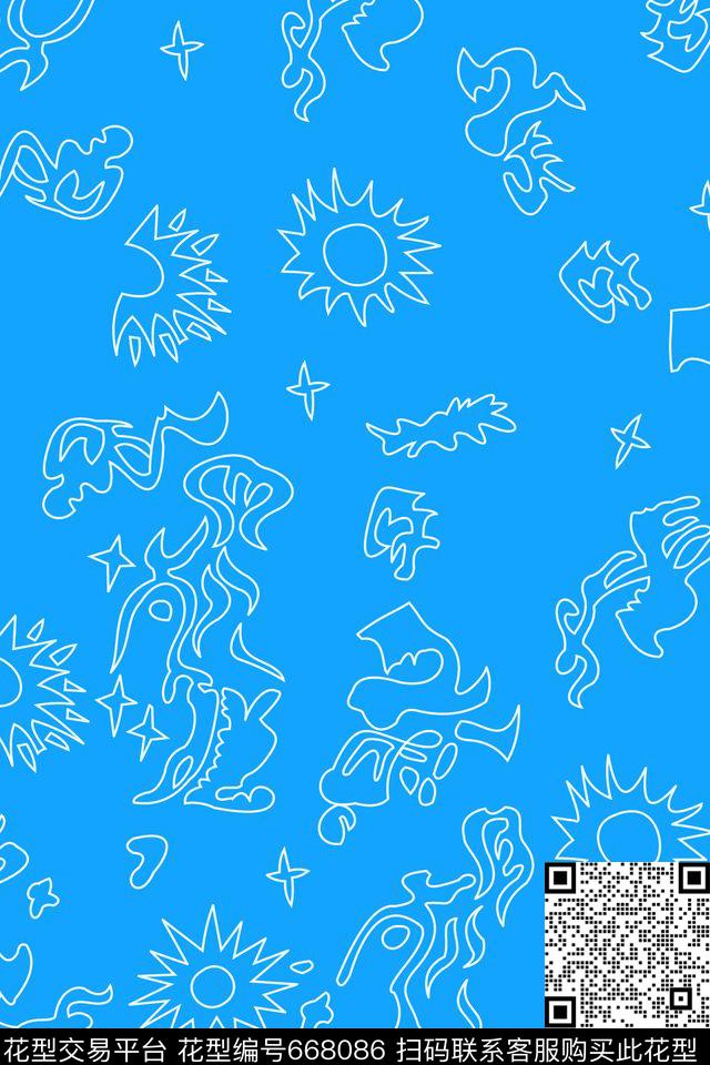 不规则几何几何线条线条传统印花华亿平台下载（图片编号: 668086） - 瓦栏（Walan）