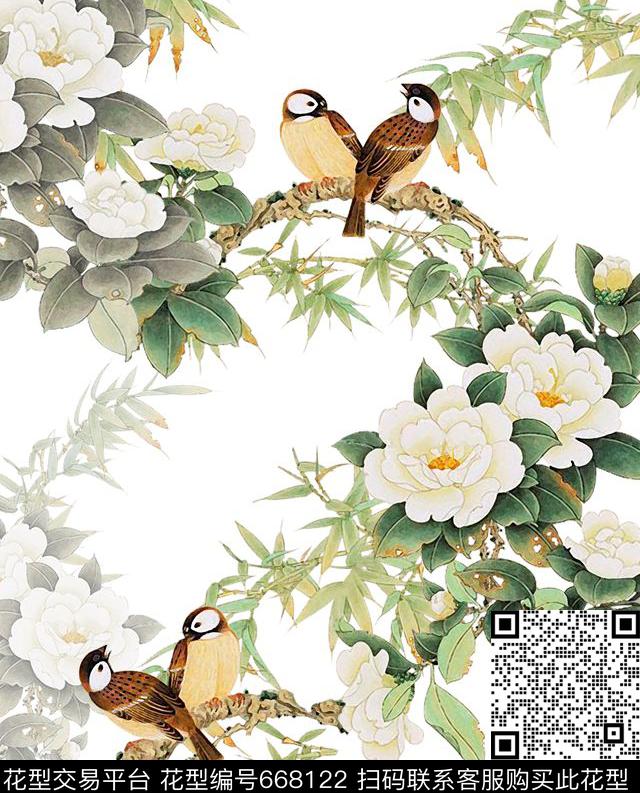 中东国画山水画数码印花华亿平台下载（图片编号: 668122） - 瓦栏（Walan）